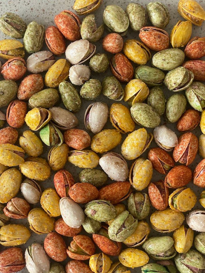 Exploring the Fiery Flavors: Spicy, Crunchy Jalapeño Lime Chamoy Fiesta Mix Pistachios