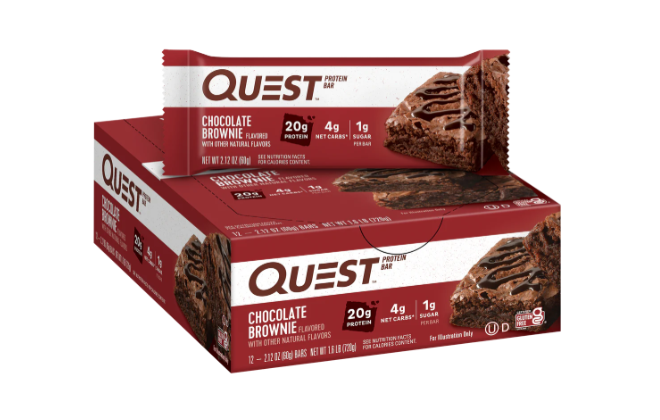 Quest Chocolate Brownie Protein Bar, Protein Bar, High protein, keto snacks