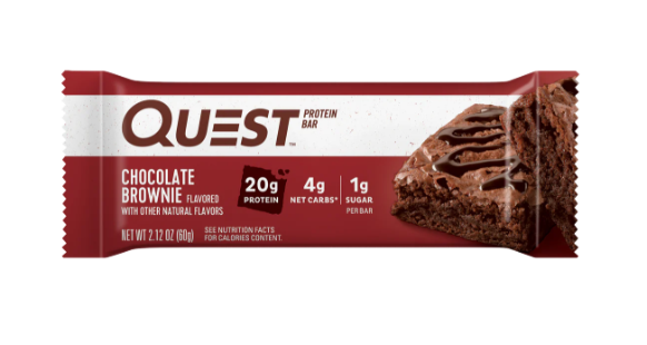 Quest Chocolate Brownie Protein Bar, Keto Snacks, High Protein, 